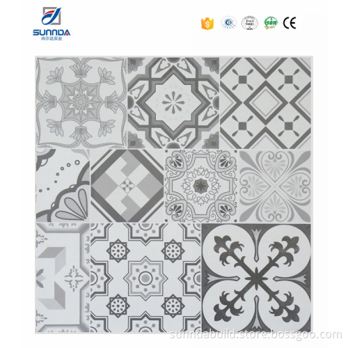 Sunnda orange flower pattern porcelain mediterranean tile art